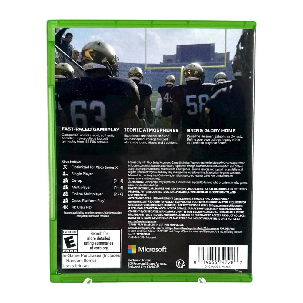 College Football 25 Microsoft Xbox Series X Video Game EA Sports ~Excellent~